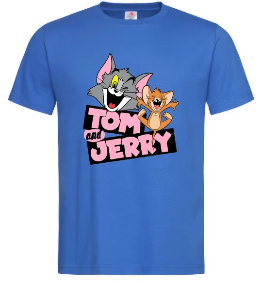 Мужская футболка Tom and Jerry retro Ярко-синий фото