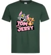 Мужская футболка Tom and Jerry retro Темно-зеленый фото