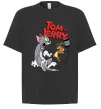 Футболка Оверсайз Том та Джеррі з молотом Черный фото