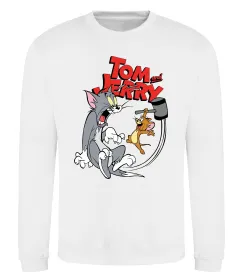 Свитшот Том та Джеррі з молотом Белый фото