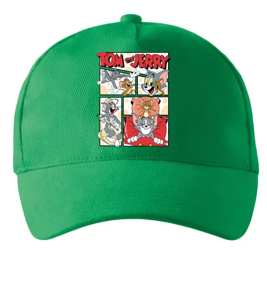 Кепка Том та Джеррі комікс Зеленый фото