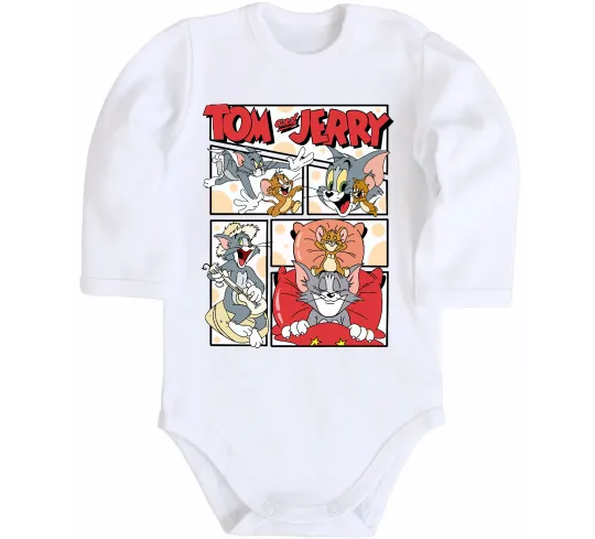 Детский боди Том та Джеррі комікс Белый фото