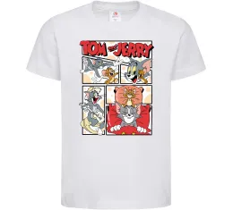 Детская футболка Том та Джеррі комікс Белый фото