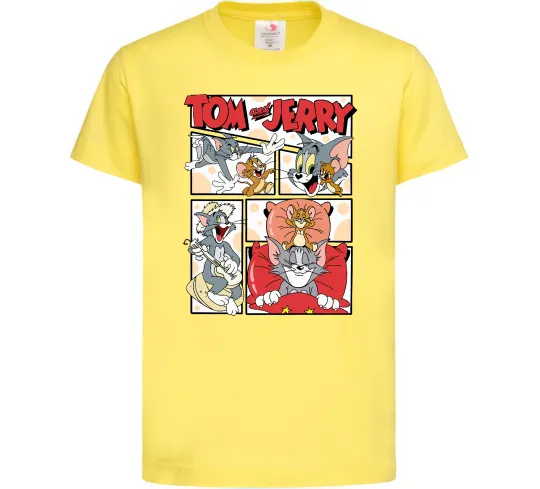 Детская футболка Том та Джеррі комікс Лимонный фото