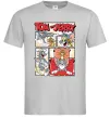 Мужская футболка Том та Джеррі комікс Серый фото