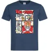 Мужская футболка Том та Джеррі комікс Темно-синий фото
