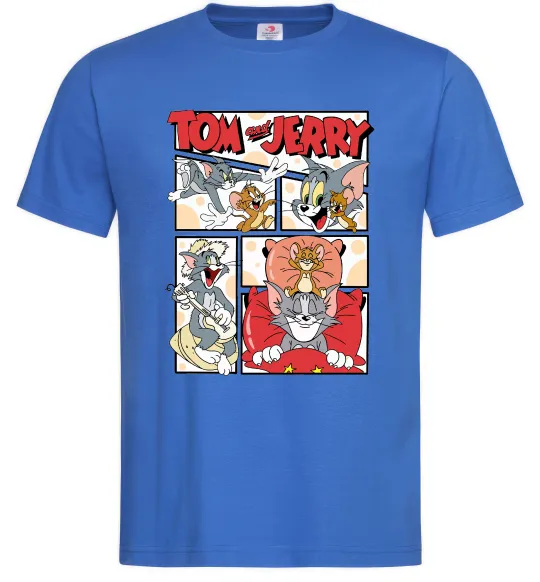 Мужская футболка Том та Джеррі комікс Ярко-синий фото