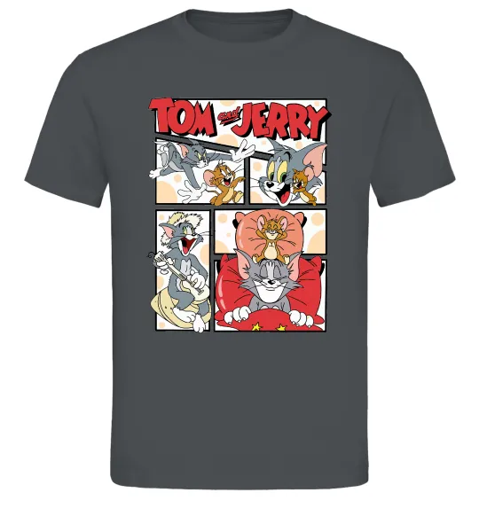 Мужская футболка Том та Джеррі комікс Графит фото