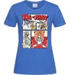 Женская футболка Том та Джеррі комікс Ярко-синий фото