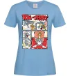 Женская футболка Том та Джеррі комікс Голубой фото