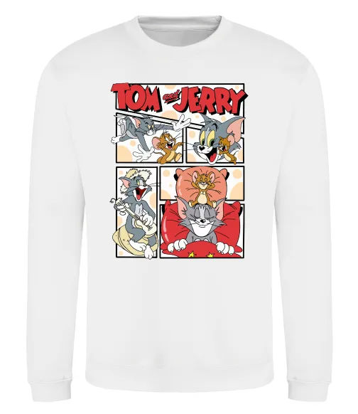 Свитшот Том та Джеррі комікс Белый фото