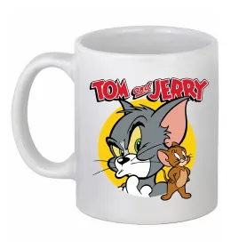 Чашка керамическая Том та Джеррі Белый фото