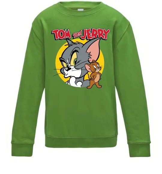 Детский Свитшот Том та Джеррі Лаймовый фото