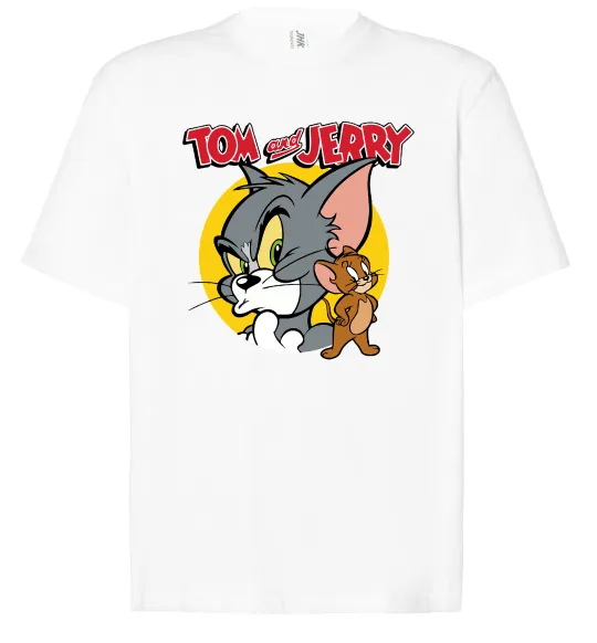 Футболка Оверсайз Том та Джеррі Белый фото