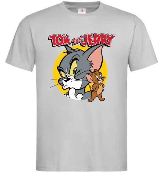 Мужская футболка Том та Джеррі Серый фото