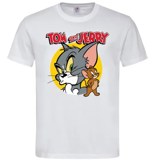 Мужская футболка Том та Джеррі Белый фото
