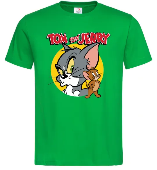 Мужская футболка Том та Джеррі Зеленый фото