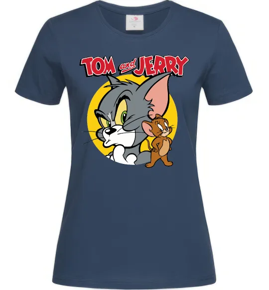 Женская футболка Том та Джеррі Темно-синий фото