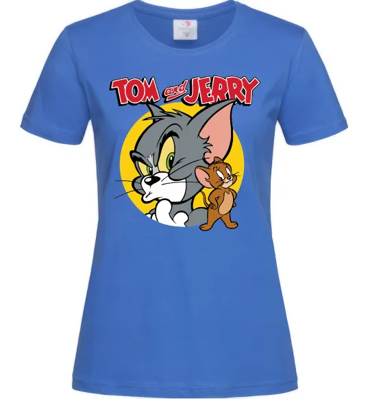 Женская футболка Том та Джеррі Ярко-синий фото