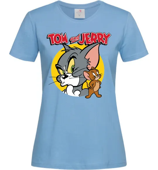 Женская футболка Том та Джеррі Голубой фото