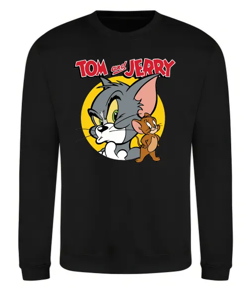 Свитшот Том та Джеррі Черный фото