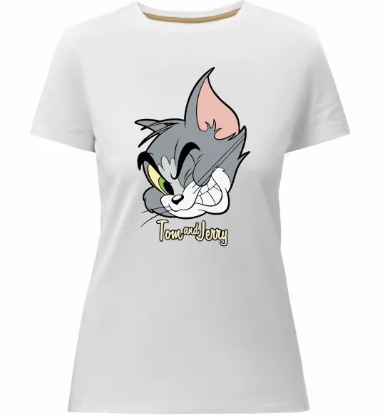 Женская премиум футболка Tom cat Белый фото