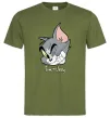 Мужская футболка Tom cat Оливковый фото