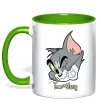 Чашка с цветной ручкой Tom cat Лаймовый фото
