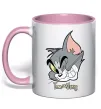 Чашка с цветной ручкой Tom cat Нежно розовый фото