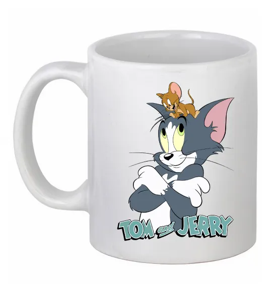 Чашка керамическая Джеррі на голові в Тома Белый фото