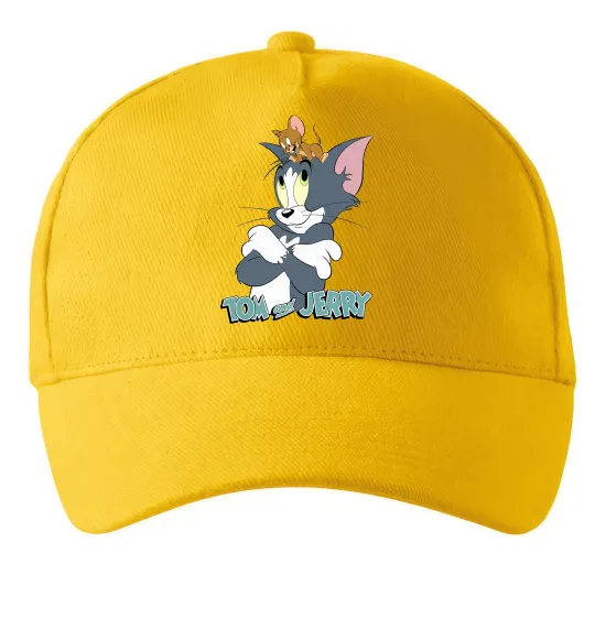 Кепка Джеррі на голові в Тома Солнечно желтый фото