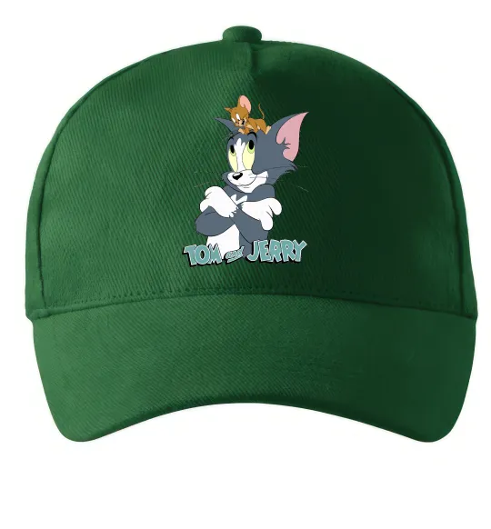 Кепка Джеррі на голові в Тома Темно-зеленый фото