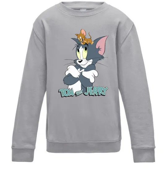 Детский Свитшот Джеррі на голові в Тома Серый меланж фото