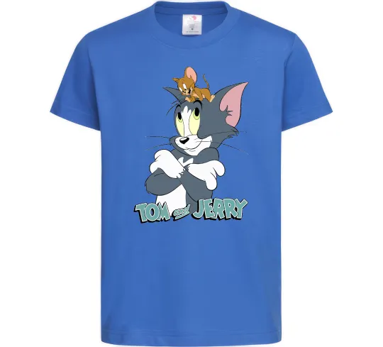 Детская футболка Джеррі на голові в Тома Ярко-синий фото