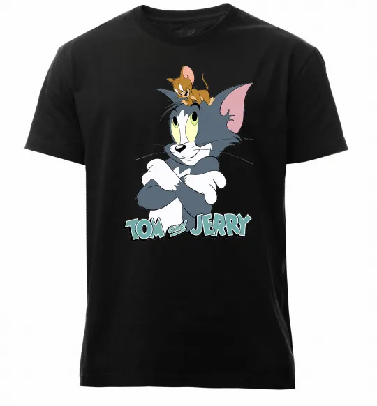 Мужская премиум футболка Джеррі на голові в Тома Черный фото