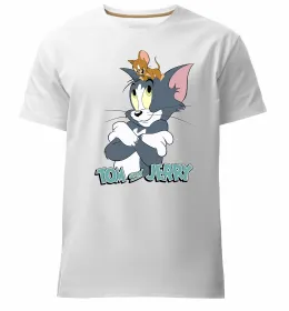 Мужская премиум футболка Джеррі на голові в Тома Белый фото