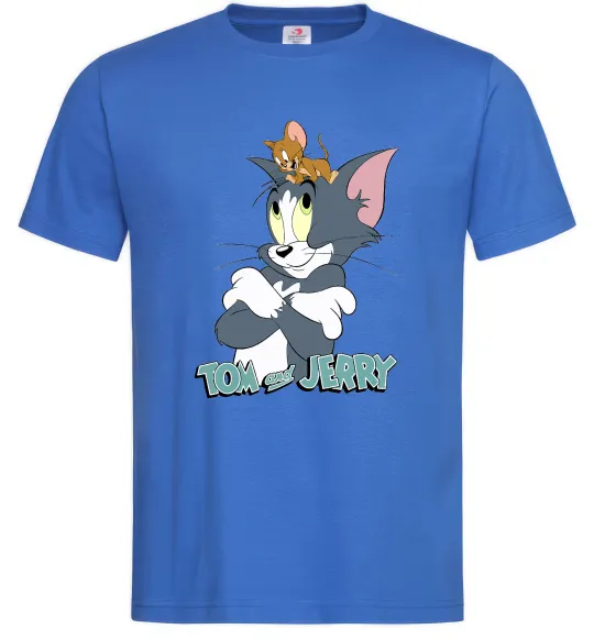 Мужская футболка Джеррі на голові в Тома Ярко-синий фото