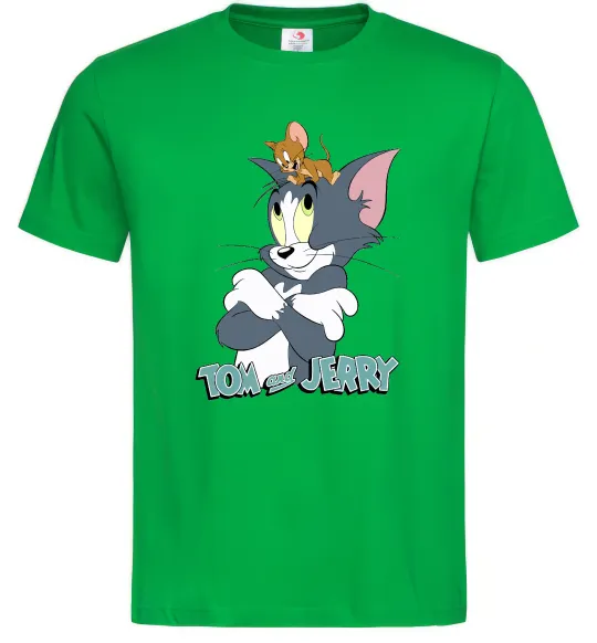 Мужская футболка Джеррі на голові в Тома Зеленый фото