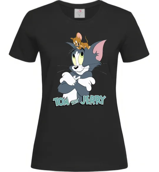 Женская футболка Джеррі на голові в Тома Черный фото