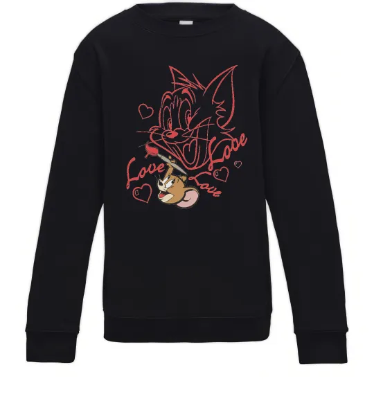 Детский Свитшот Джеррі малює Тома Черный фото