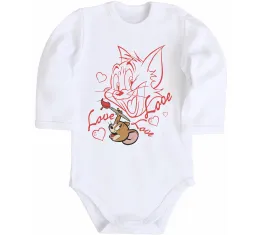 Детский боди Джеррі малює Тома Белый фото