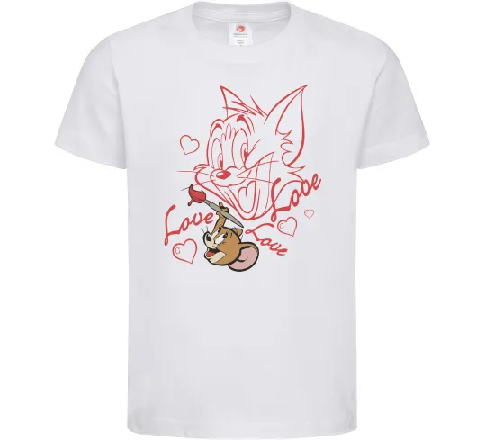 Детская футболка Джеррі малює Тома Белый фото