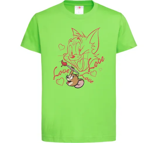 Детская футболка Джеррі малює Тома Лаймовый фото