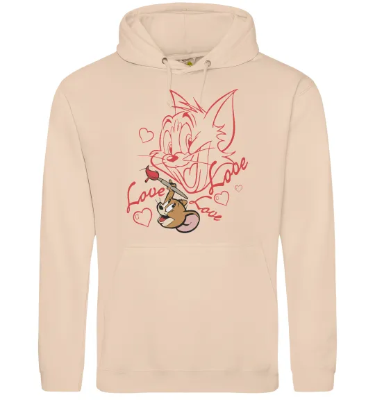 Женская толстовка (худи) Джеррі малює Тома Песочный фото