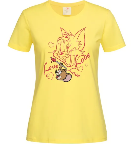 Женская футболка Джеррі малює Тома Лимонный фото