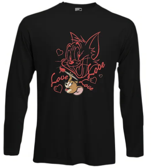 Лонгслив Джеррі малює Тома Черный фото