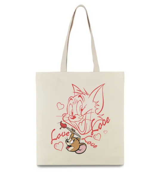 Эко-сумка Джеррі малює Тома Бежевый фото