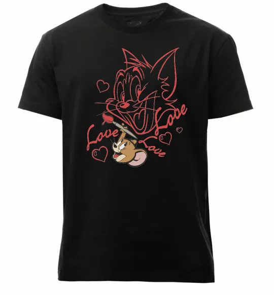 Мужская премиум футболка Джеррі малює Тома Черный фото