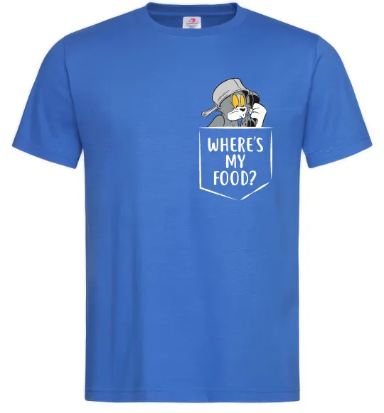 Мужская футболка Tom Where is my food Ярко-синий фото