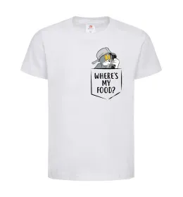 Детская футболка Tom Where is my food Белый фото